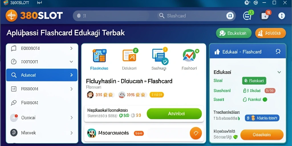 Antarmuka aplikasi Flashcard 380SLOT yang interaktif dan mudah digunakan.