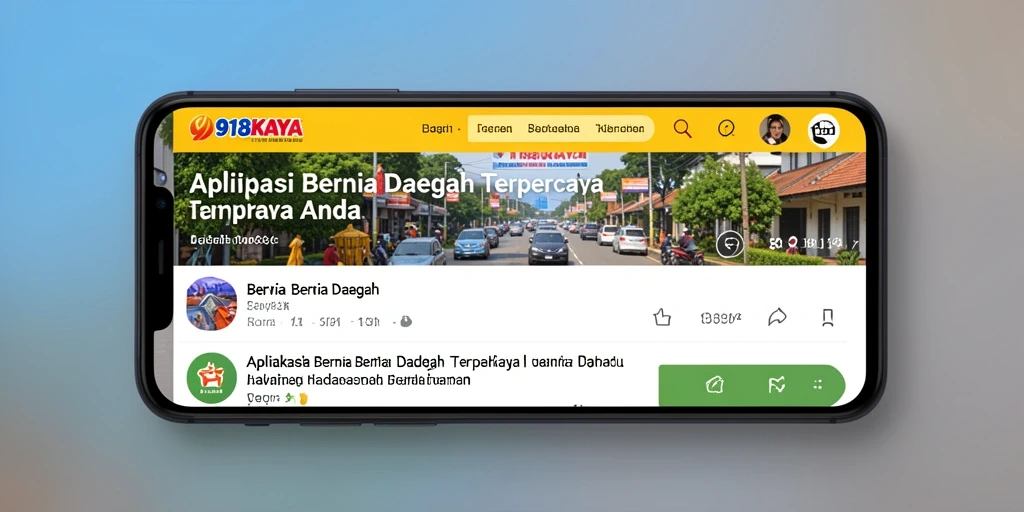 Tampilan antarmuka aplikasi 918KAYA yang informatif dan mudah digunakan.