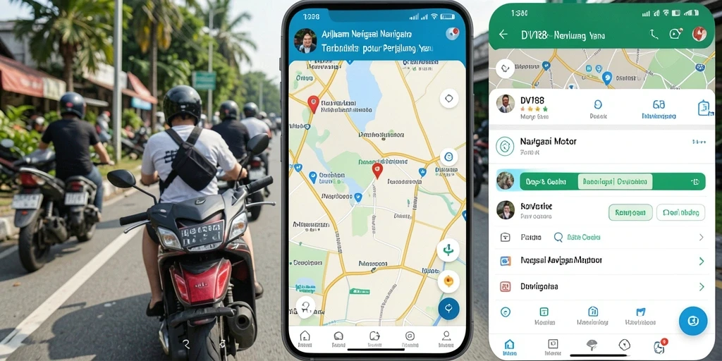 Antarmuka DV188 yang sederhana dan fungsional untuk navigasi motor.