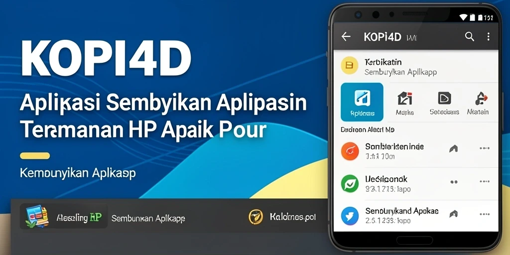 Antarmuka KOPI4D yang sederhana untuk menyembunyikan aplikasi.