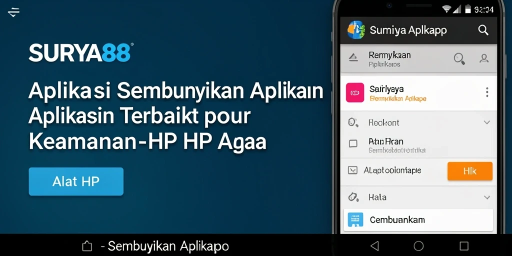 Antarmuka aplikasi SURYA88 yang mudah digunakan untuk menyembunyikan aplikasi.