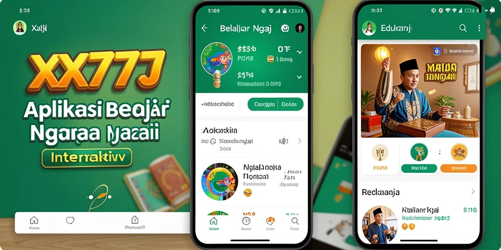 Tampilan antarmuka aplikasi XXX777 yang menarik dan interaktif.