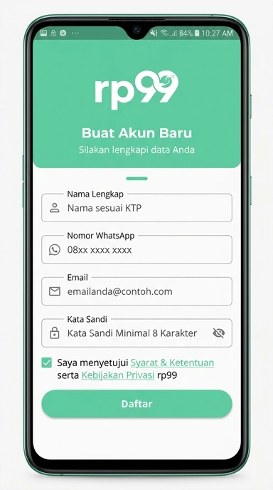 Panduan Registrasi Akun Baru rp99 untuk Pengguna Android