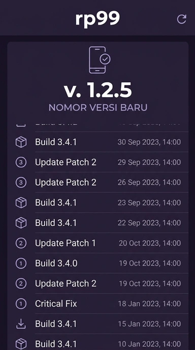 Riwayat Versi rp99 untuk Pengguna Android